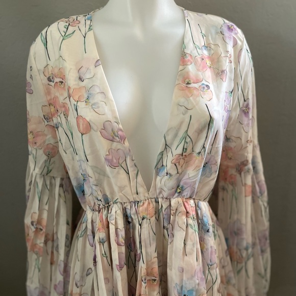 NWT - Pastel Floral Mini Dress - Picture 2 of 6